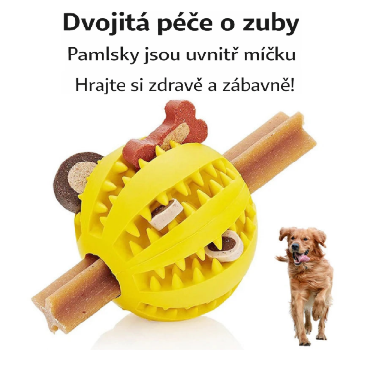 Chytrý míček s pamlsky pro psy
